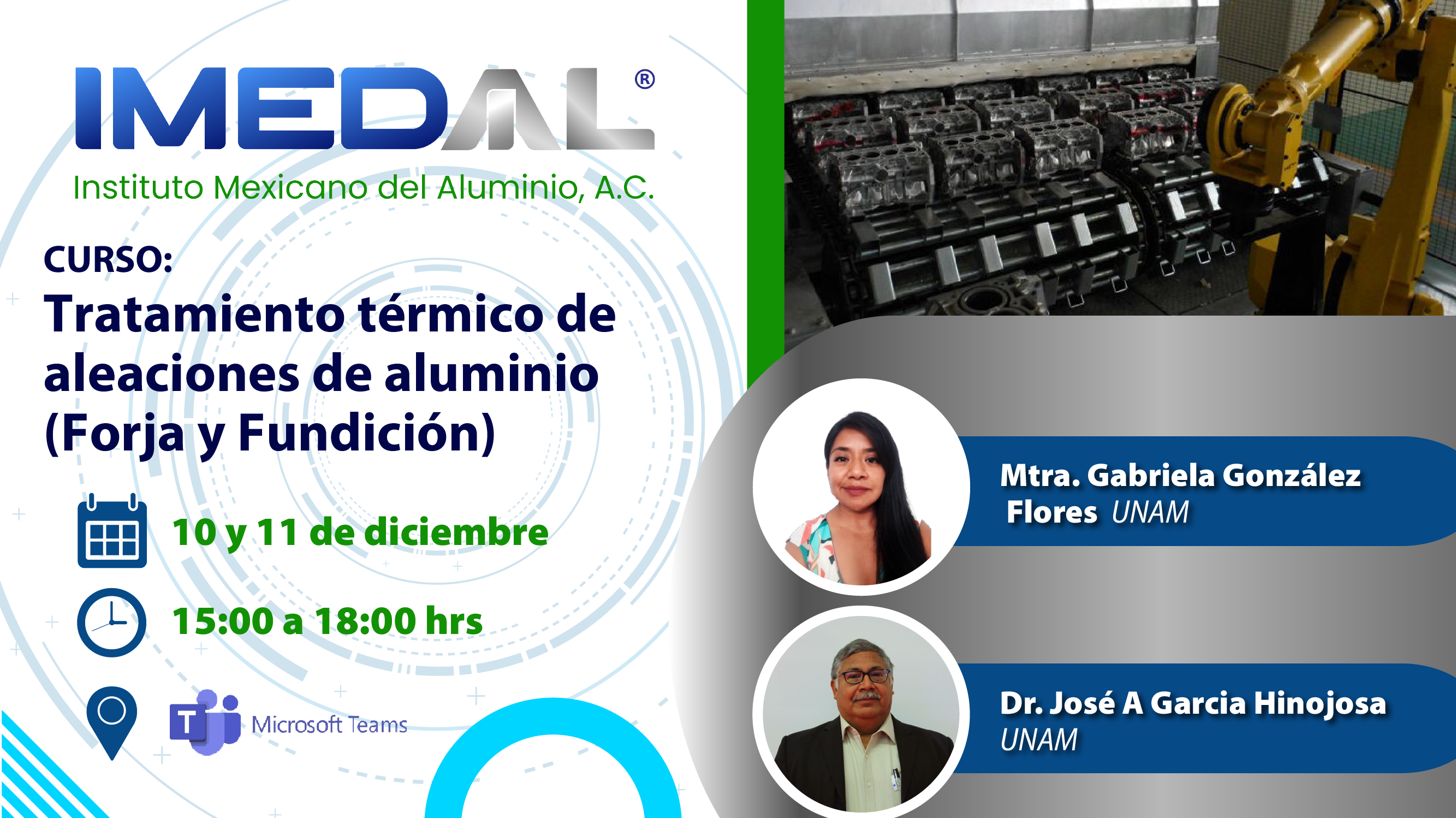 Curso: Tratamientos térmicos de aleaciones de aluminio (componentes metalmecánicos y piezas de fundición)